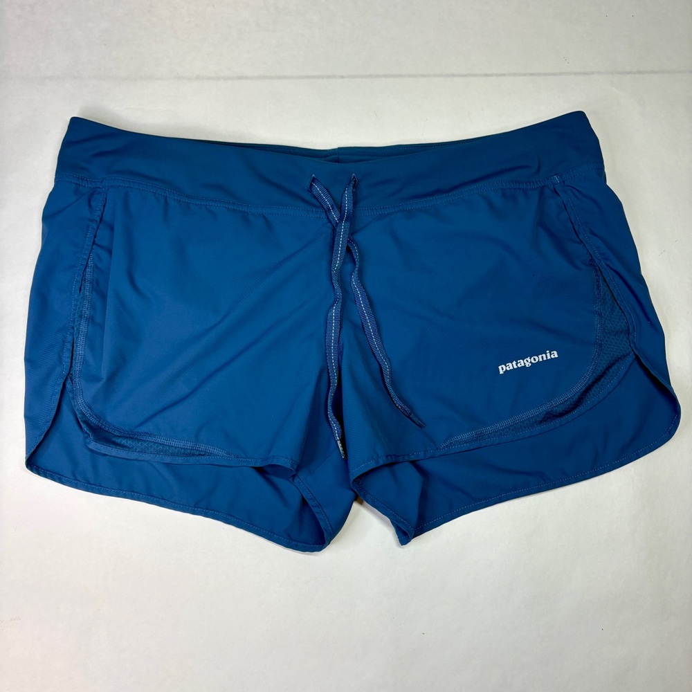 Patagonia Women's Strider Pro Running Shorts 3" Size Large Blue Lined